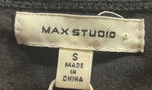 Load image into Gallery viewer, Max Studio Womens Black White Polka Dots Faux Wrap Midi Dress Size S With Tag