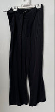 Load image into Gallery viewer, Zara Womens Black Flat Front Tie Waist Wide-Leg Trouser Pants Size Small