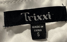 Load image into Gallery viewer, Trixxi Womens White Square Neck Short Puff Sleeve Fit & Flare Dress Size Small