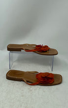 Load image into Gallery viewer, Kate Spade New York Womens Orange Brown Flower Flat Thong Sandals Size 8.5 B