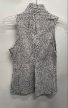 Load image into Gallery viewer, Express Womens White Black Sleeveless Back-Zip Mock Neck Blouse Top Size S