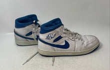Load image into Gallery viewer, Nike Mens Air Jordan 1 Mid FN5215-141 White Blue Lace-Up Sneakers Shoes Size 10