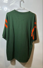 Load image into Gallery viewer, Active Mens Green Orange Miami Hurricanes Short Sleeve Pullover T-Shirt Size L