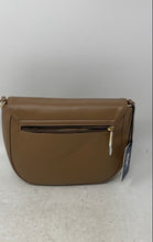 Load image into Gallery viewer, Izod Womens Brown Inner Pockets Detachable Strap Crossbody Bag With Tag