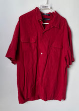 Load image into Gallery viewer, Tommy Hilfiger Mens Red Collared Pockets Short Sleeve Button-Up Shirt Size XL