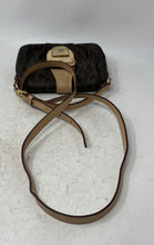 Load image into Gallery viewer, Michael Kors Womens Brown Monogram Leather Adjustable Strap Crossbody Bag