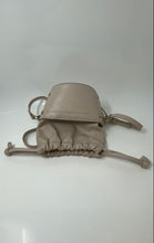Load image into Gallery viewer, Kensie Womens Beige Leather Adjustable Strap Lined Drawstring Bucket Handbag