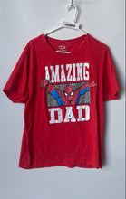 Load image into Gallery viewer, Marvel Spider-Man Amazing Dad Mens Red Short Sleeve Graphic T-Shirt Size XL