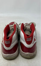 Load image into Gallery viewer, Nike Boys Air Jordan 11 378038-116 White Red Leather Sneakers Shoes Size 5.5Y