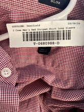 Load image into Gallery viewer, J.Crew Mens Red Geometric Long Sleeve Flex Washed Button-Up Shirt Size M