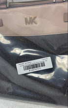 Load image into Gallery viewer, Michael Kors Womens Reagan Brown Pink Monogram Leather Inner Pocket Satchel Bag