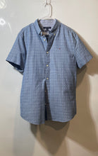 Load image into Gallery viewer, Tommy Hilfiger Mens Sky Blue Cotton Custom Fit Short Sleeve Button-Up Shirt Sz L