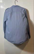 Load image into Gallery viewer, Calvin Klein Mens Blue Striped Long Sleeve Collared Button-Up Shirt Size Small