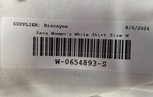 Load image into Gallery viewer, Zara Womens White Short Sleeve Crew Neck Pullover Cropped T-Shirt Size M