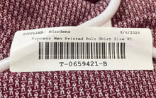 Load image into Gallery viewer, Express Mens Red White Printed Short Sleeve Regular Fit Polo Shirt Size XL