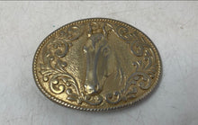 Load image into Gallery viewer, Vintage Chambers Phoenix Gold-Tone Oval Shape Horse Head Western Belt Buckle