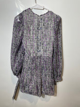 Load image into Gallery viewer, Express Womens Multicolor V-Neck Long Sleeve One-Piece Romper Size Small