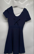 Load image into Gallery viewer, Armani Exchange Womens Blue Round Neck Short Sleeve Pullover A-Line Dress Sz XS