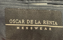 Load image into Gallery viewer, Oscar De La Renta Mens Blue Wool Notch Lapel Single Breasted Blazer Jacket 41R