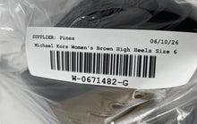 Load image into Gallery viewer, Michael Kors Womens Joslyn Brown Leather Peep Toe High Platform Heels Size 6 M