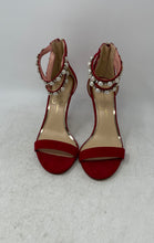 Load image into Gallery viewer, Jessica Simpson Womens Jalinda Red Brown Leather Ankle Strap Heels Size 6.5M