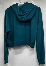 Load image into Gallery viewer, Nike Womens Hunter Green Long Sleeve Cropped Pullover Hoodie Size Medium