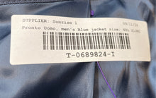 Load image into Gallery viewer, Pronto Uomo Mens Blue Notch Lapel Two-Button Blazer Jacket Size 48 XLong