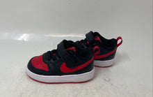 Load image into Gallery viewer, Nike Baby Court Borough Low 2 BQ5453-007 Red Black Low Top Sneaker Shoes Size 5C