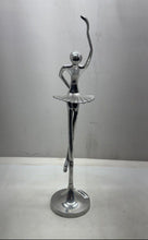 Load image into Gallery viewer, Home Decor Collectible Engraved Silver-Tone Ballerina Art Statue