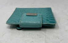 Load image into Gallery viewer, Franco Sarto Womens Green Snake Embossed Multiple Card Holder Bi-Fold Wallet