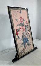 Load image into Gallery viewer, Flower And Butterflies Design Chinese Wall Hanging Framed Art Painting