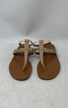Load image into Gallery viewer, Coach Womens Multicolor Animal Print Leather Flat Thong Sandals Size 8B