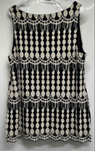 Load image into Gallery viewer, Alfani Womens Black & White Lace Overlay Scalloped Hem Blouse Top Size 1X w/ Tag