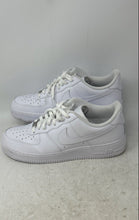 Load image into Gallery viewer, Nike Mens Air Force 1 Low White Leather Low Top Lace-Up Sneaker Shoes Size 12
