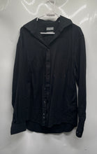 Load image into Gallery viewer, Michael Kors Mens Black Stretch Long Sleeve Collared Slim Fit Dress Shirt Size L