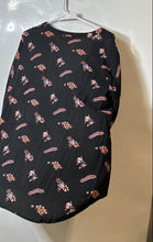 Load image into Gallery viewer, Express Womens Black Floral V-Neck Long Sleeve Button Blouse Top Size Large