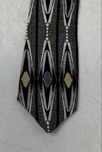 Load image into Gallery viewer, Gianfranco Ruffini Mens Gray Abstract Geometric Silk Adjustable Pointed Tie