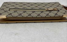 Load image into Gallery viewer, Fashion Dazzle Womens Beige Brown Geometric Monogram Wristlet Wallet With Tag