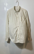 Load image into Gallery viewer, Banana Republic Mens Beige Printed Cotton Slim Fit Untucked Button-Up Shirt Sz M