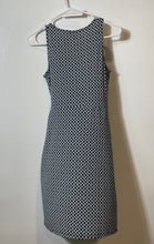 Load image into Gallery viewer, Ann Taylor Womens Black Geometric Print Sleeveless Ruched Sheath Dress Size XSP