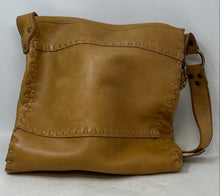 Load image into Gallery viewer, Lucky Brand Womens Light Brown Leather Inner Pockets Shoulder Messenger Handbag
