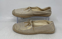 Load image into Gallery viewer, Michael Kors Womens Gold Front Bow Round Toe Slip-On Espadrille Shoes Size 7M