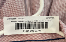 Load image into Gallery viewer, Banana Republic Mens Pink Printed Non-Iron Slim Fit Button-Up Shirt Size XL