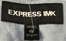 Load image into Gallery viewer, Express 1MX Mens Blue Long Sleeve Stretch Extra Slim Quick Dry Dress Shirt Sz XL