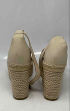 Load image into Gallery viewer, Authentic Tory Burch Womens Selby Beige Wedge Espadrille Sandals Size 11M Worn