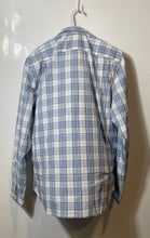 Load image into Gallery viewer, Lacoste Mens Blue And White Long Sleeve Slim Fit Button-Up Shirt Size Large