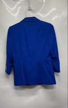 Load image into Gallery viewer, Calvin Klein Womens Blue Notch Lapel 3/4 Sleeve Pockets One-Button Blazer Sz 2P