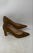 Load image into Gallery viewer, Cole Haan Womens Brown Suede Pointed Toe Slip-On Block Pump Heels Size 9B