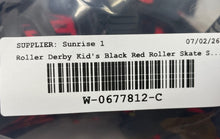 Load image into Gallery viewer, Roller Derby Unisex Kids Black Red Adjustable Strap Roller Skates Size 3-6