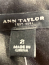 Load image into Gallery viewer, Ann Taylor Womens Black Sleeveless Ruched Ruffle Round Neck Sheath Dress Size 2